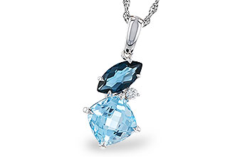 A329-67827: NECKLACE 2.37 TW BLUE TOPAZ 2.40 TGW