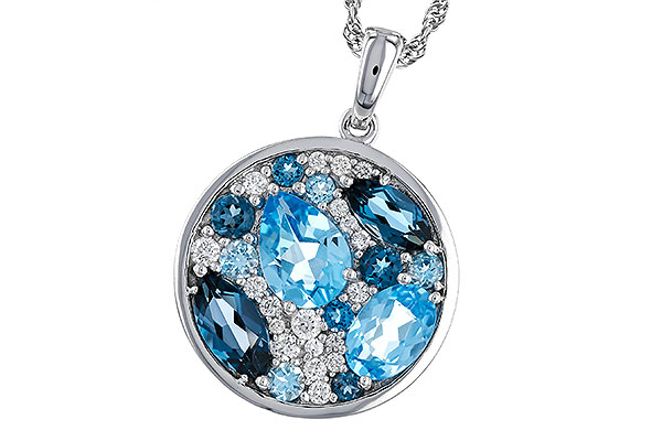 B329-67854: NECKLACE 2.31 TW BLUE TOPAZ 2.48 TGW