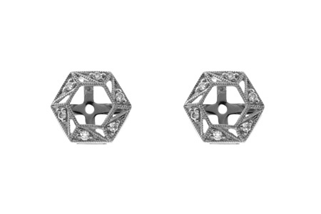 C055-17836: EARRING JACKETS .08 TW (FOR 0.50-1.00 CT TW STUDS)