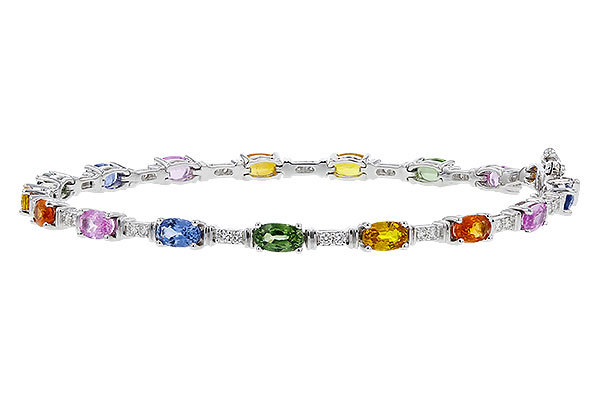 K329-66081: BRACELET 4.76 MULTI-COLOR SAPPH 5.08 TGW (7")