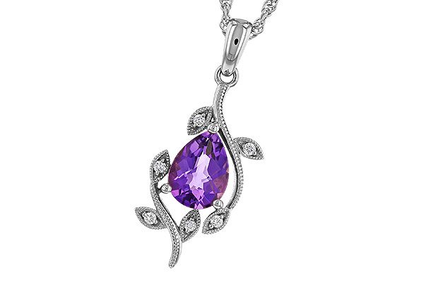 K329-66962: NECKLACE .88 AMETHYST .93 TGW (8x6MM AMY)